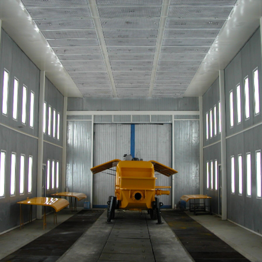 Industrial coating equipment for agricultural machinery